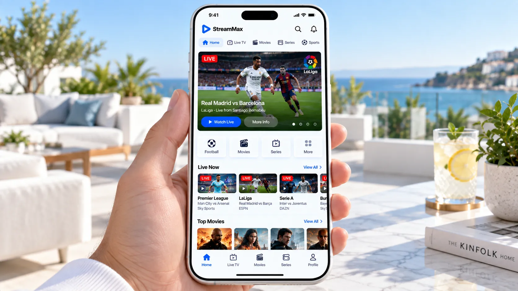EPG-Einstellungsmaske in TiviMate mit XMLTV-URL-Eingabe und 7-Tage-Programmraster auf Android TV